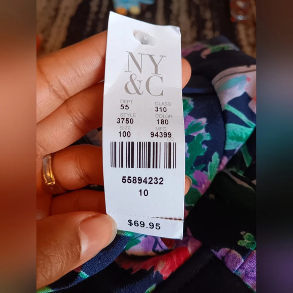 7th Avenue design studio New York and company floral print wideleg pant. Size 10 - Picture 7 of 7